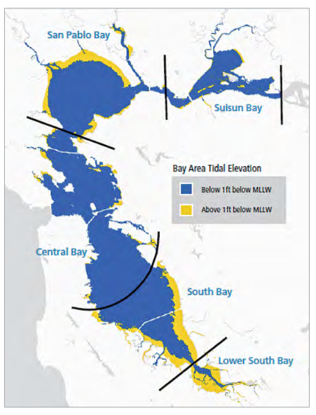 Bay Area Tidal Elevation graphic